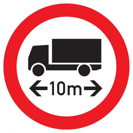 INTERDIT AUX VEHICULES DE PLUS DE 10M DE LONG D.420mm