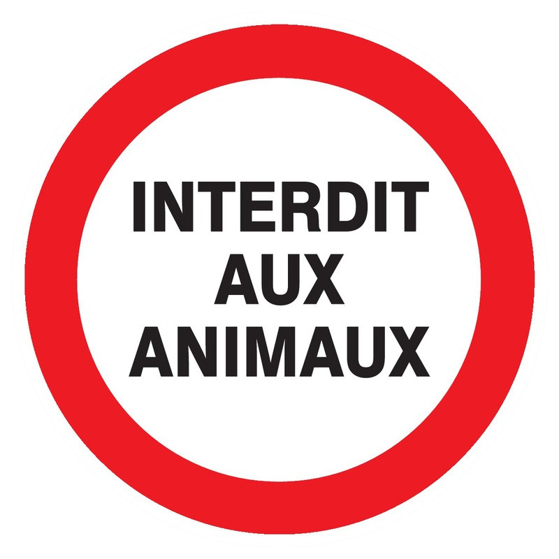 INTERDIT AUX ANIMAUX D.80mm