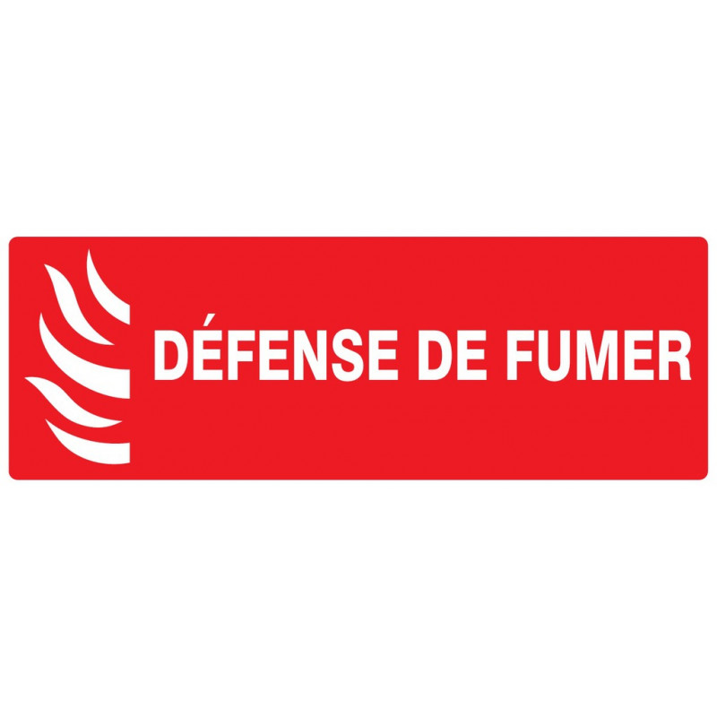DEFENSE DE FUMER (INCENDIE) 330x75mm