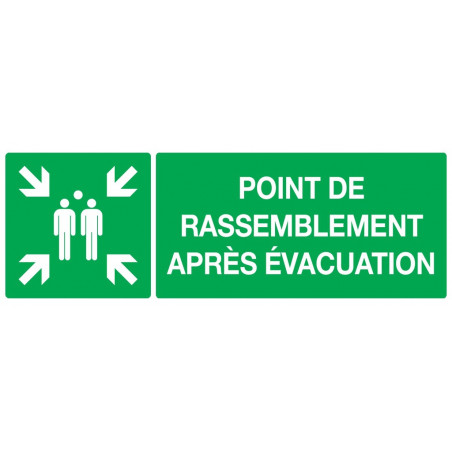 POINT DE RASSEMBLEMENT APRES EVACUATION 330x120mm