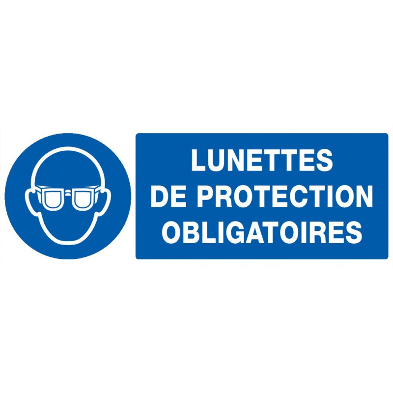 LUNETTES DE PROTECTION OBLIGATOIRES 330x120mm