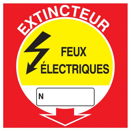 EXTINCTEUR FEUX ELECTRIQUES 200x200mm