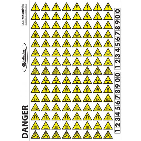 PLANCHE PICTOS AVERTISSEMENT 300X220mm