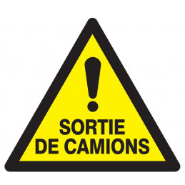 DANGER SORTIE DE CAMION 300x300x300mm