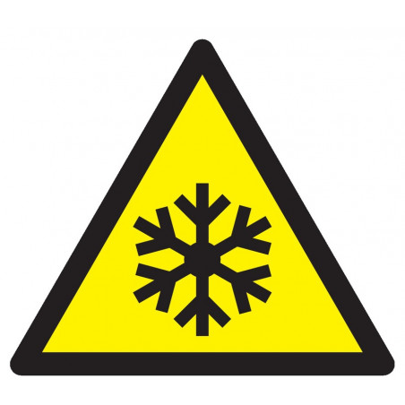 DANGER, BASSES TEMPERATURES COND° DE GEL 300X300X300mm