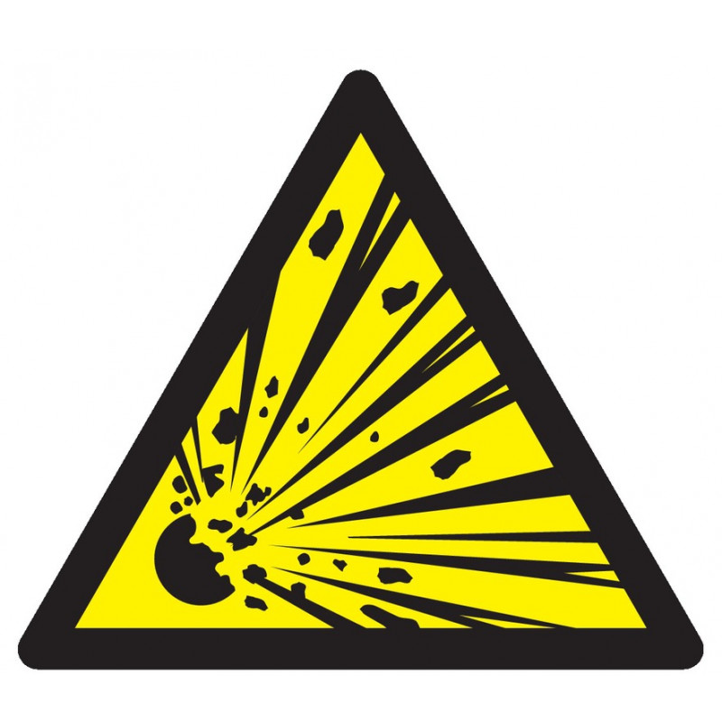 DANGER, MATIERES EXPLOSIVES 300X300X300mm