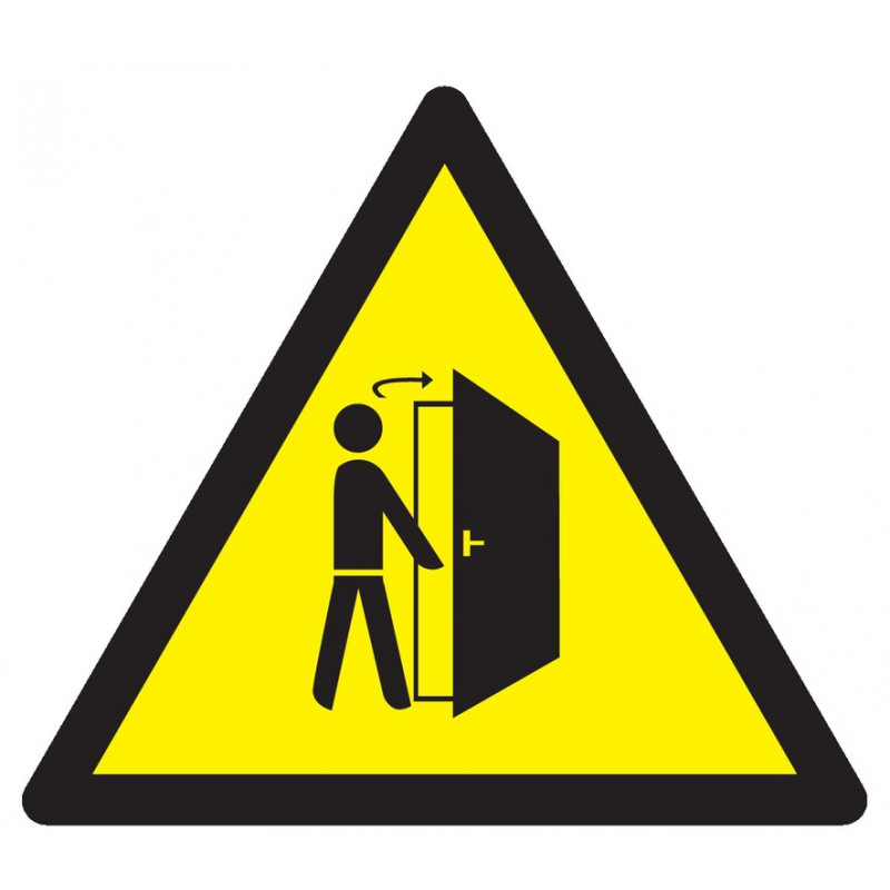 DANGER ATTENTION A L'OUVERTURE DE PORTE 300x300x300mm