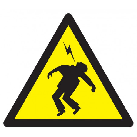 DANGER HAUTE TENSION 100x100x100mm