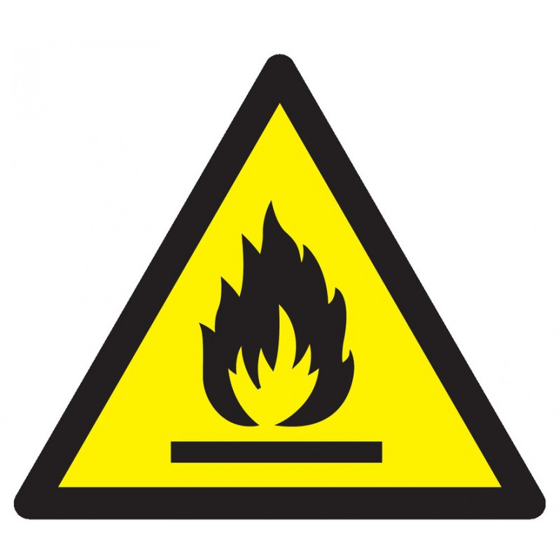 DANGER, MATIERES INFLAMMABLES 100X100X100mm