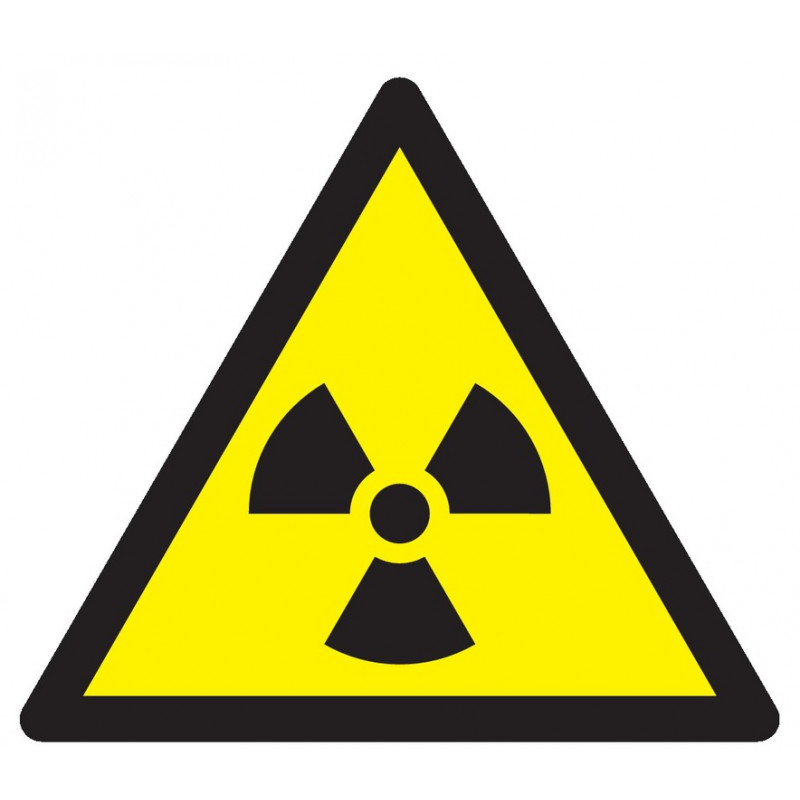 DANGER MAT. RADIOACTIVES//RAD° IONISANTES 100X100X100mm