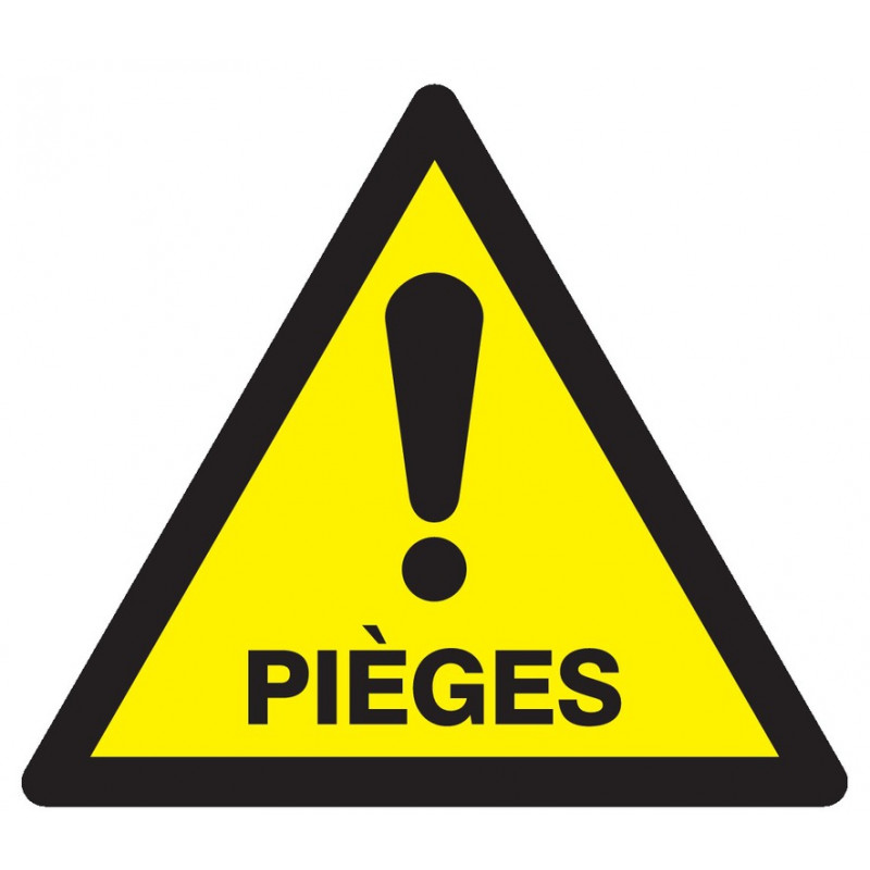 DANGER PIEGES 100x100x100mm