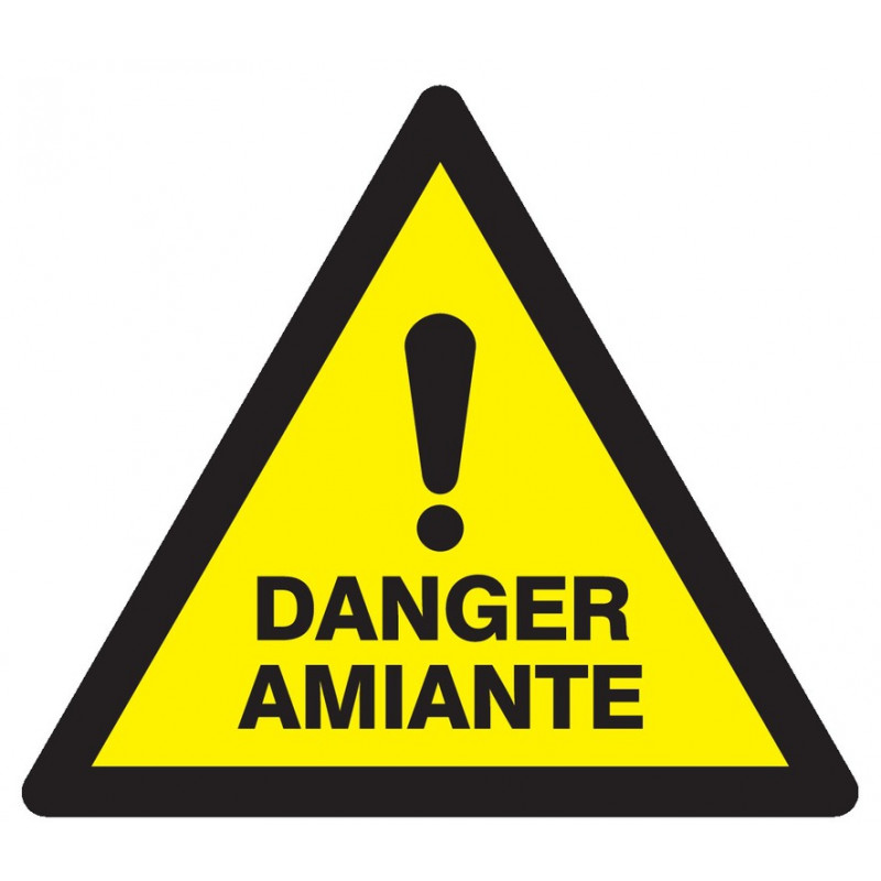 DANGER AMIANTE 100x100x100mm