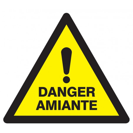 DANGER AMIANTE 100x100x100mm